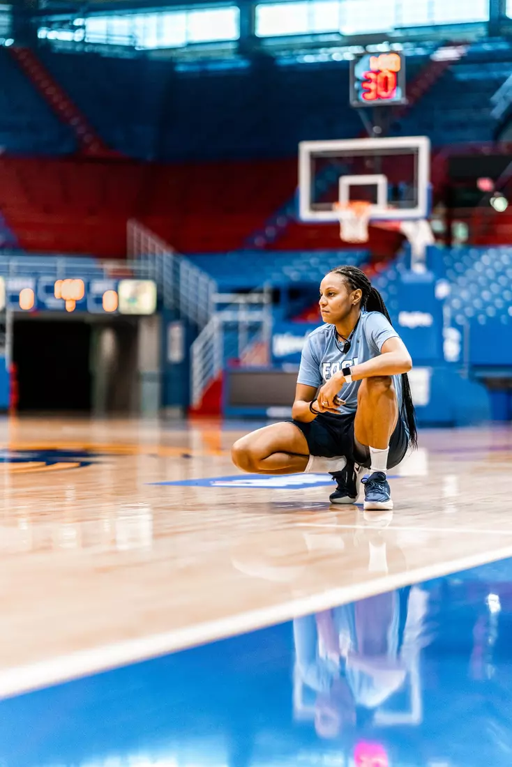 Columbia WBB practices at historic Allen Fieldhouse in preparation for the 2023 WNIT Championship Game against Kansas