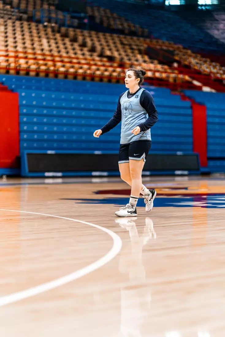 Columbia WBB practices at historic Allen Fieldhouse in preparation for the 2023 WNIT Championship Game against Kansas
