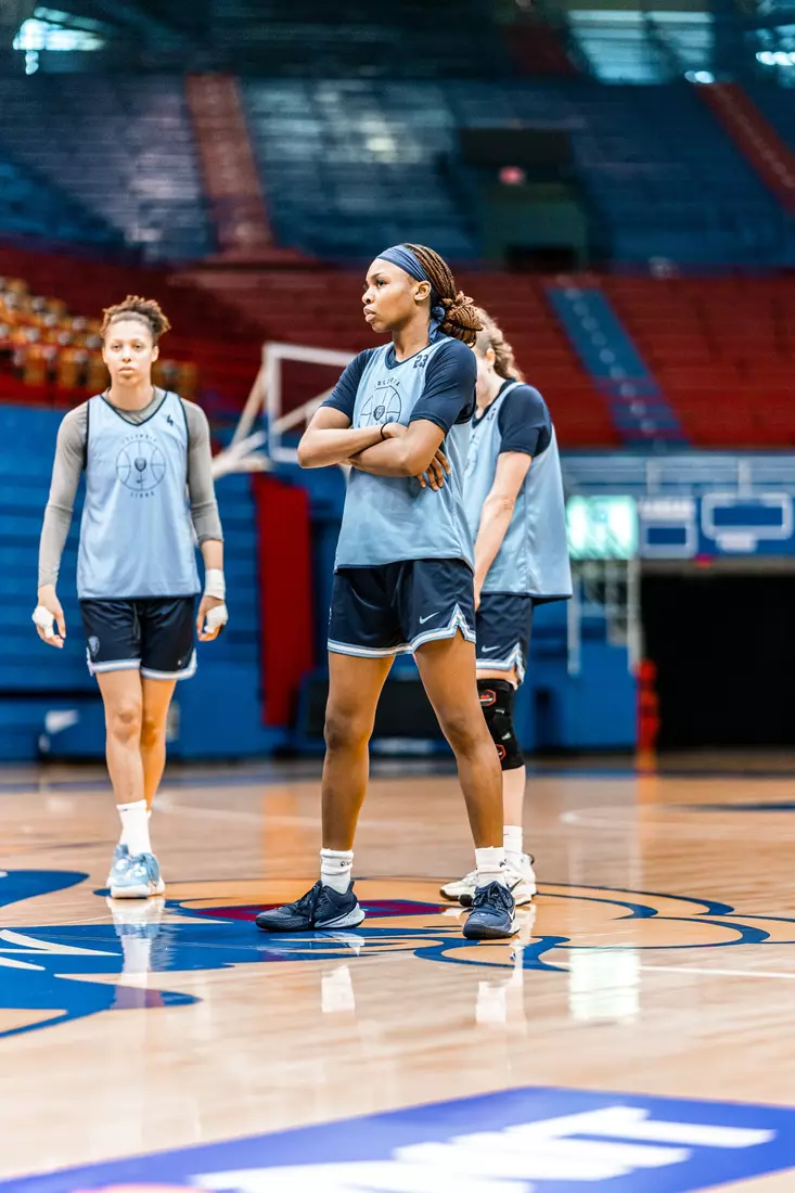 Columbia WBB practices at historic Allen Fieldhouse in preparation for the 2023 WNIT Championship Game against Kansas