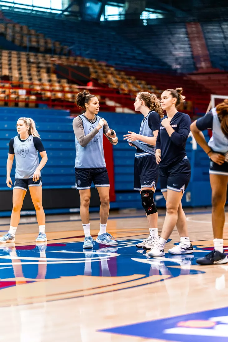 Columbia WBB practices at historic Allen Fieldhouse in preparation for the 2023 WNIT Championship Game against Kansas