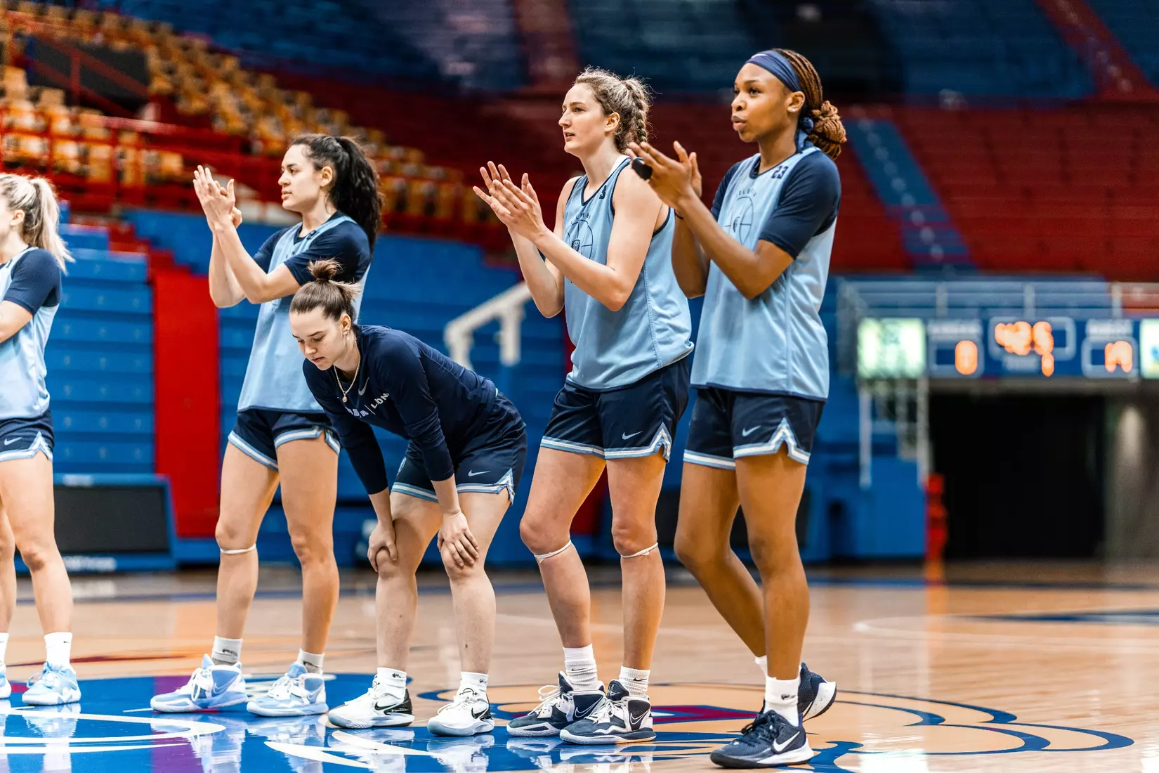 Columbia WBB practices at historic Allen Fieldhouse in preparation for the 2023 WNIT Championship Game against Kansas