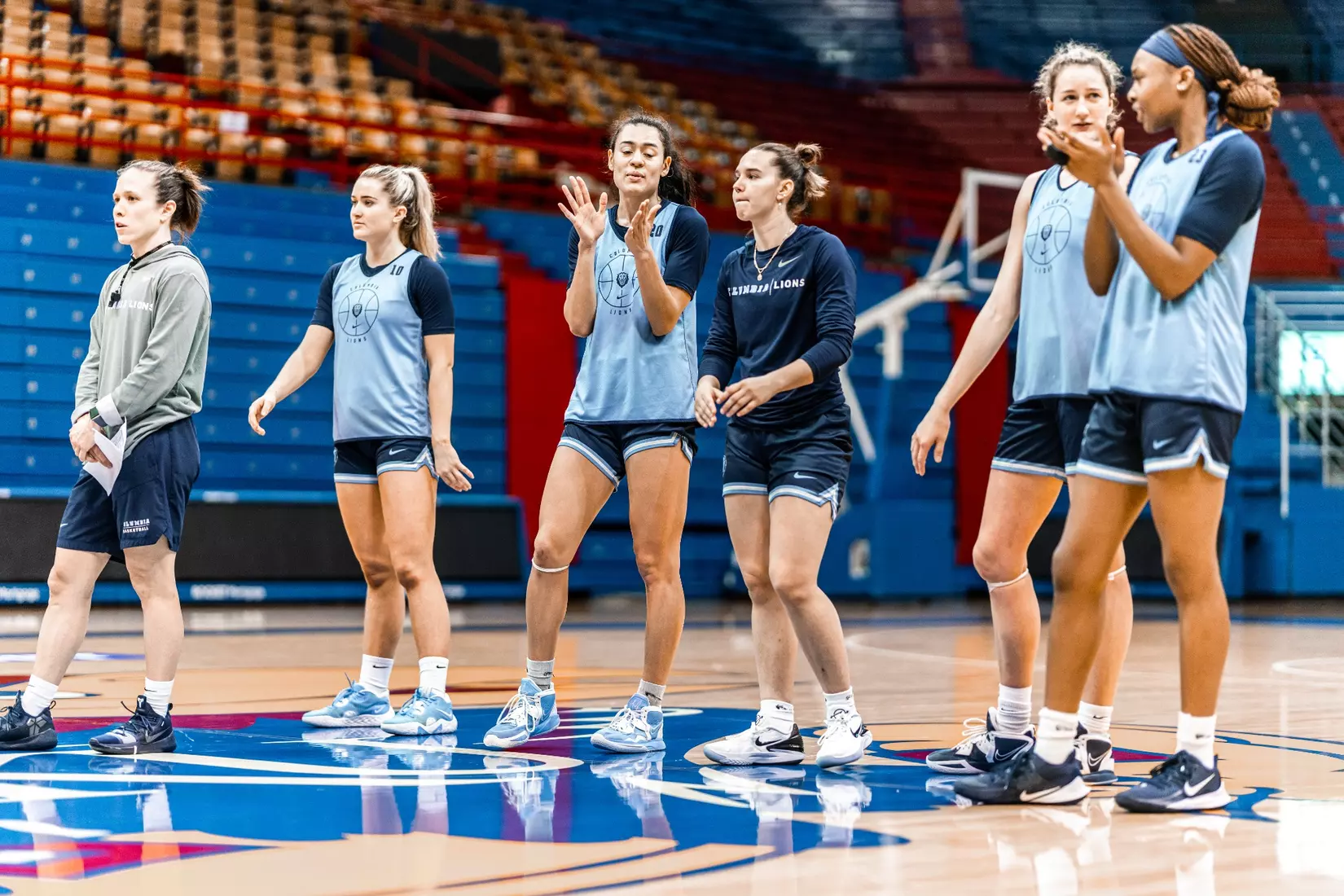Columbia WBB practices at historic Allen Fieldhouse in preparation for the 2023 WNIT Championship Game against Kansas
