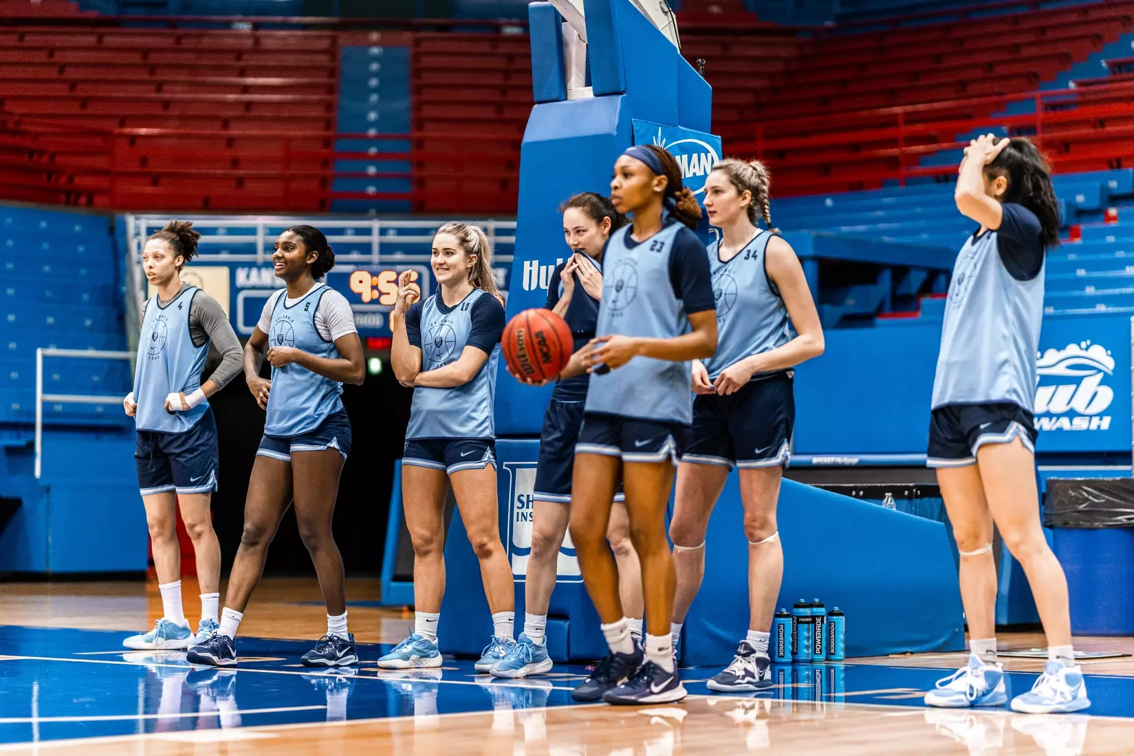 Columbia WBB practices at historic Allen Fieldhouse in preparation for the 2023 WNIT Championship Game against Kansas