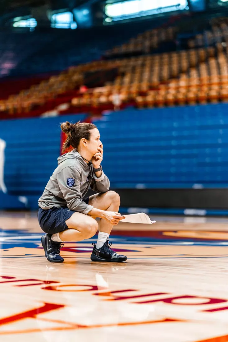 Columbia WBB practices at historic Allen Fieldhouse in preparation for the 2023 WNIT Championship Game against Kansas