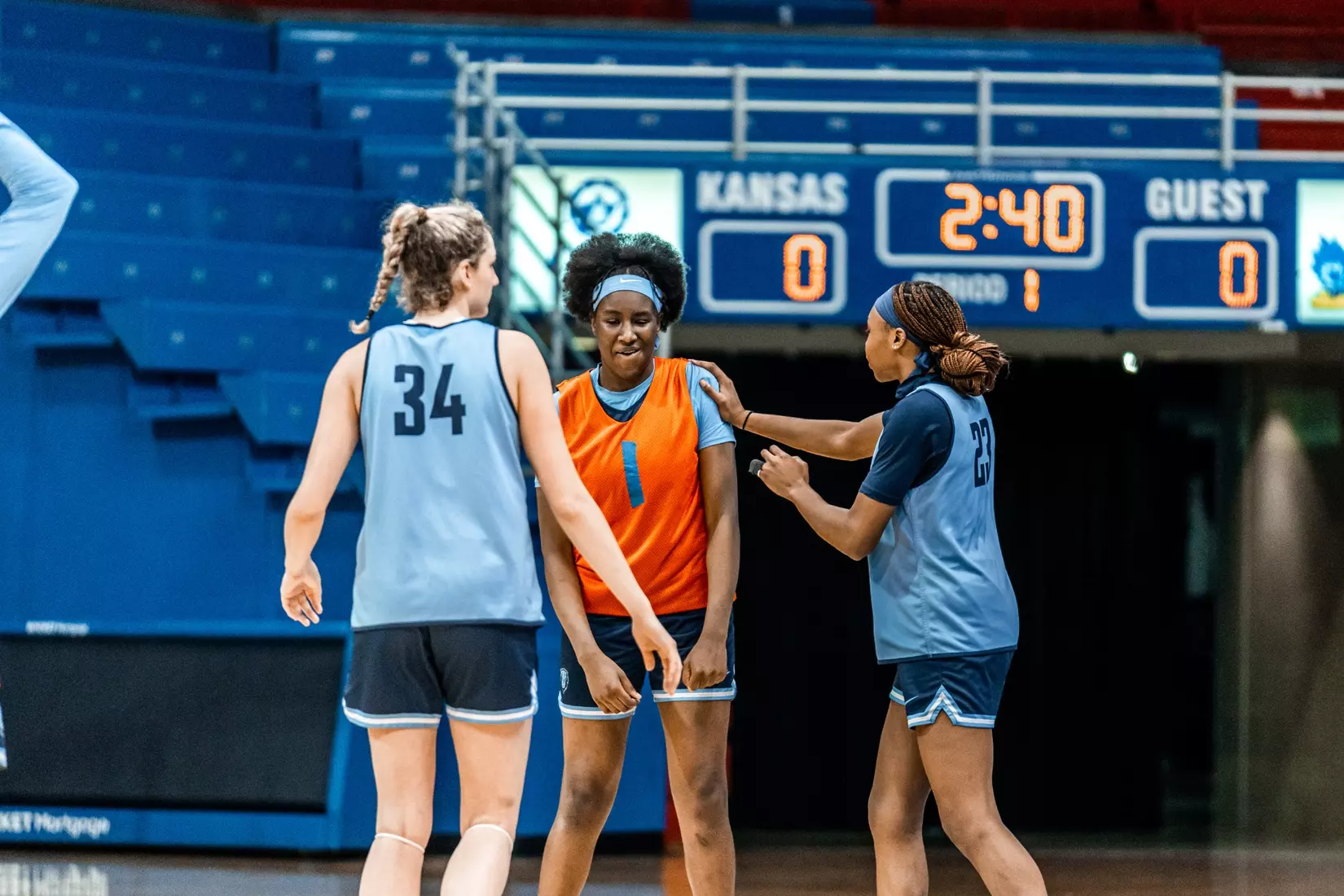 Columbia WBB practices at historic Allen Fieldhouse in preparation for the 2023 WNIT Championship Game against Kansas