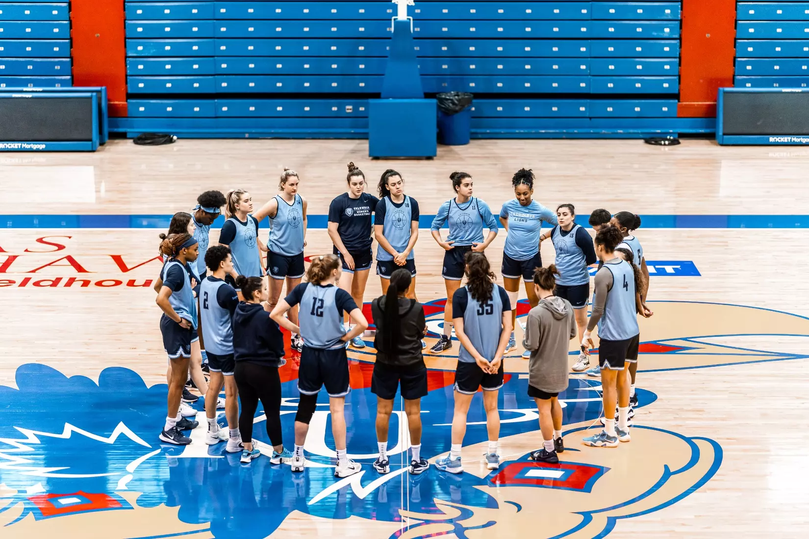 Columbia WBB practices at historic Allen Fieldhouse in preparation for the 2023 WNIT Championship Game against Kansas