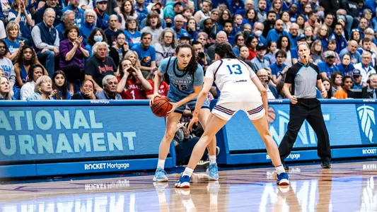 Abbey Hsu vs Kansas Stare down 2023 WNIT