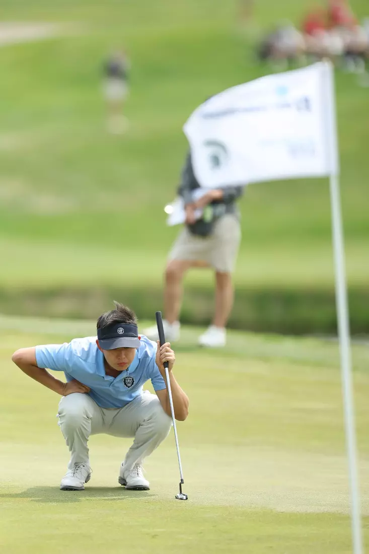 Nathan Han at the 2023 NCAA Men's Golf Regional in Bath, Michigan (Eagle Eye Golf Club)