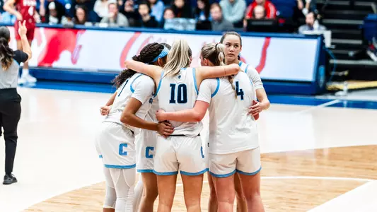 Columbia Women's Basketball On-Court Huddle 2024 vs Penn