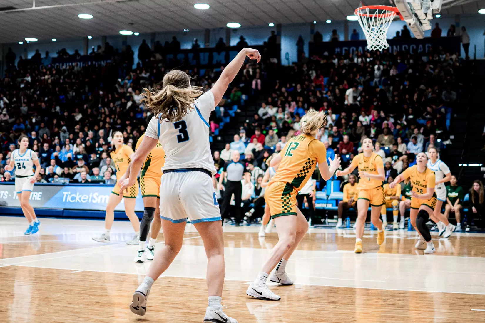Columbia women's basketball defeated USF, 81-79, on Wednesday, December 4, 2024.