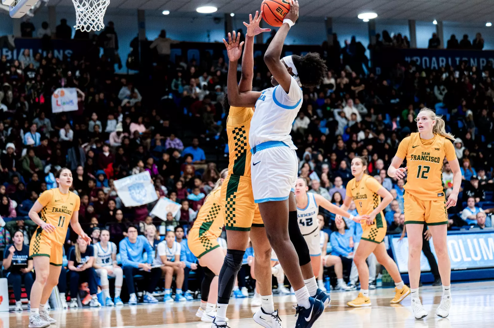 Columbia women's basketball defeated USF, 81-79, on Wednesday, December 4, 2024.