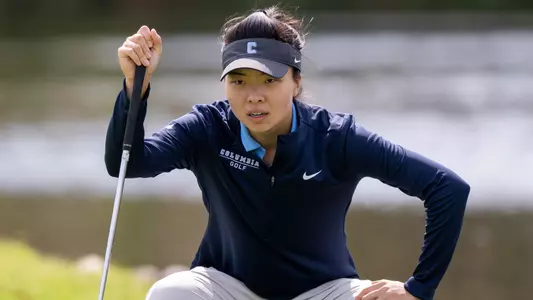 Angela Zhang 2024 Close Up Lining Up Putt