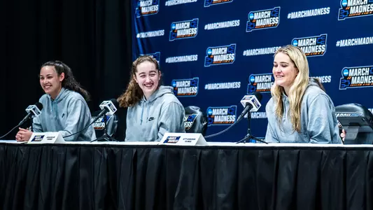 March Madness Press Conference Kitty Cece Abbey