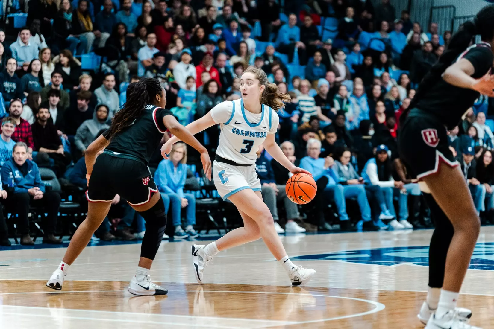 Images from Columbia women's basketball's game against Harvard on February 16, 2025.