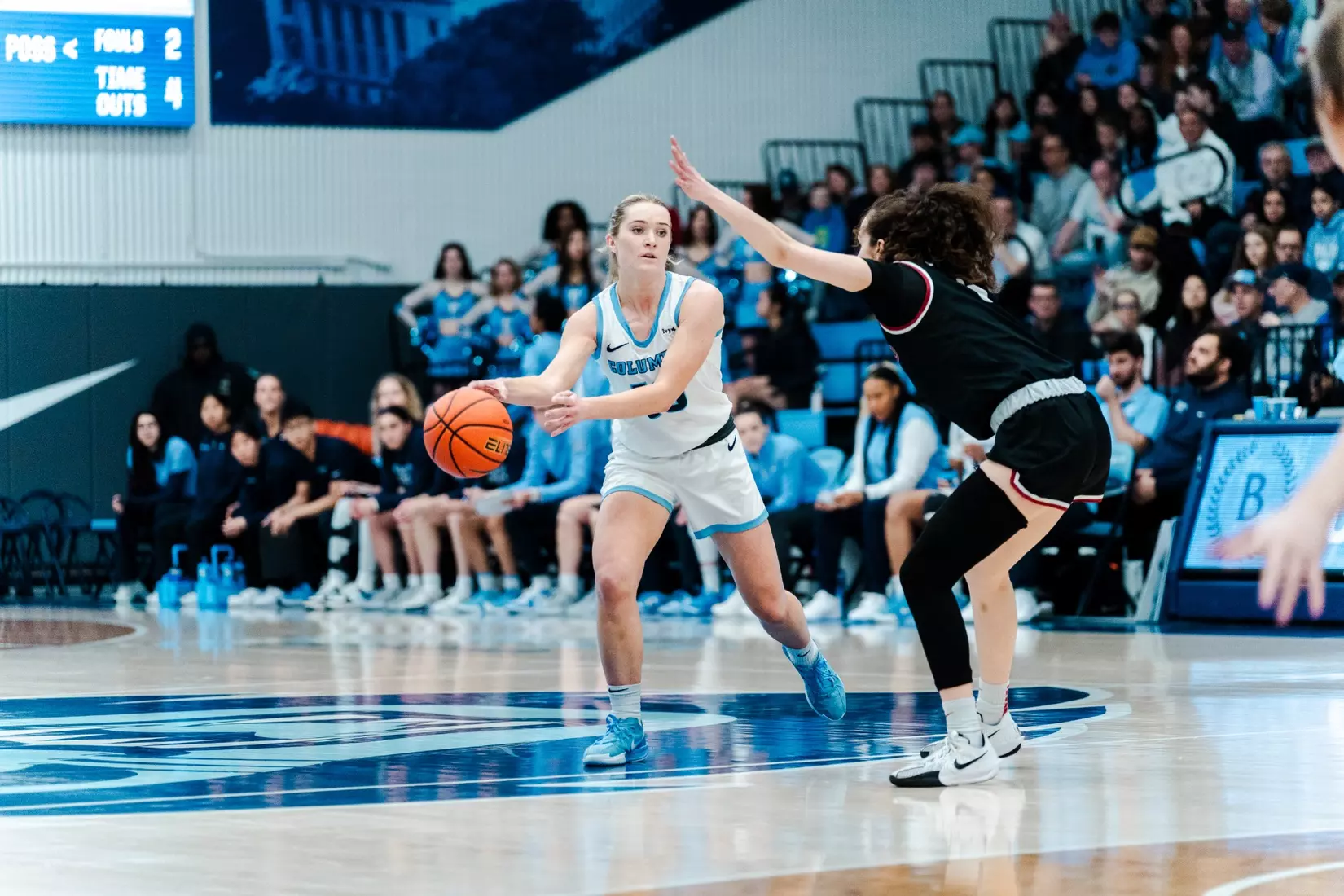 Images from Columbia women's basketball's game against Harvard on February 16, 2025.