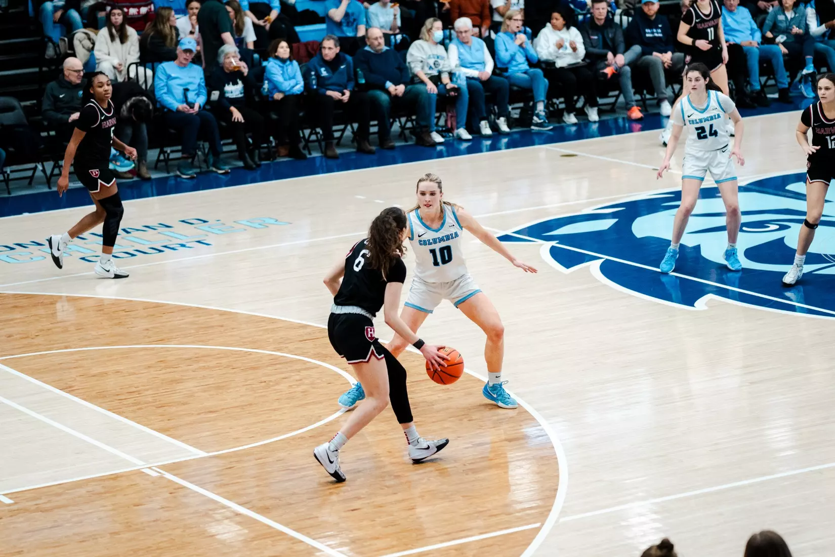 Images from Columbia women's basketball's game against Harvard on February 16, 2025.