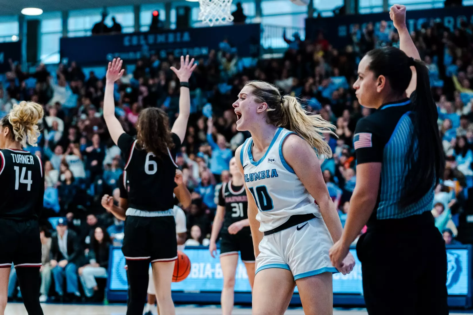 Images from Columbia women's basketball's game against Harvard on February 16, 2025.