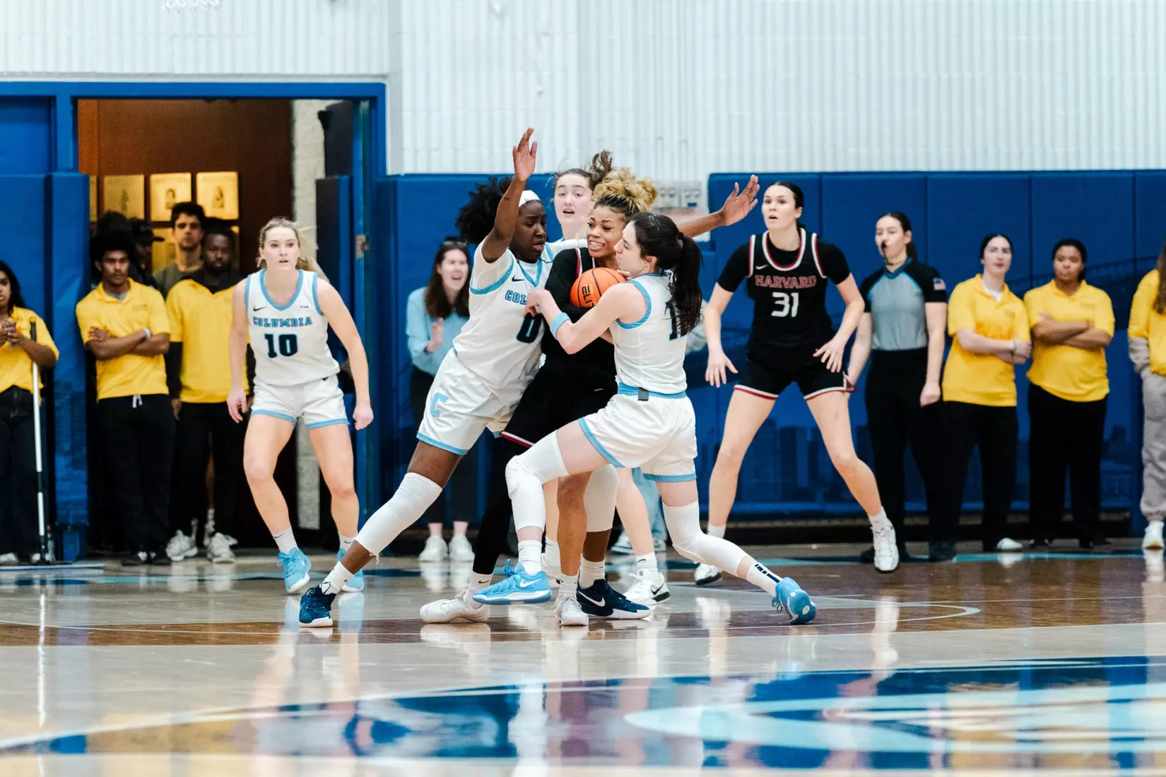 Images from Columbia women's basketball's game against Harvard on February 16, 2025.