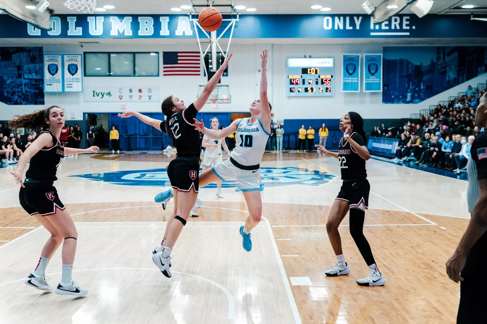 Images from Columbia women's basketball's game against Harvard on February 16, 2025.