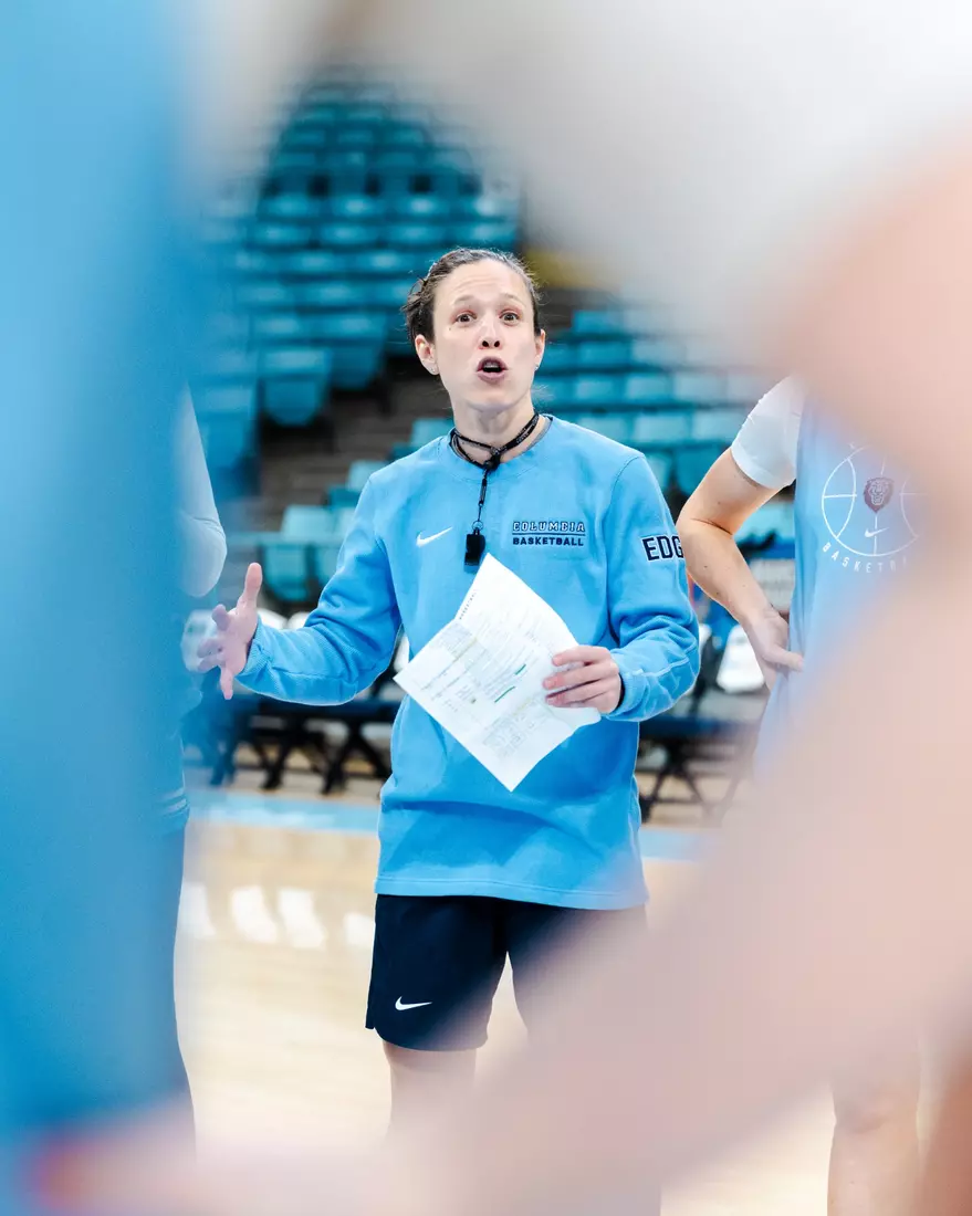 Images from Columbia women's basketball practice and press conference ahead of its NCAA First Round matchup against West Virginia (March 21, 2025).