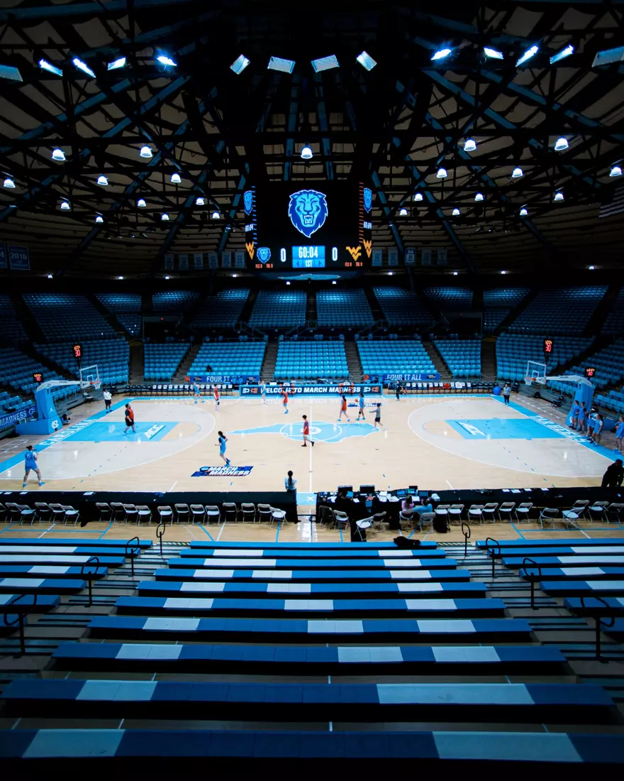 Images from Columbia women's basketball practice and press conference ahead of its NCAA First Round matchup against West Virginia (March 21, 2025).