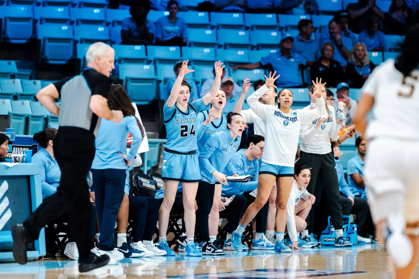 Columbia fell to West Virginia, 78-59, in the 2025 NCAA First Round in Chapel Hill, North Carolina (March 22, 2025).