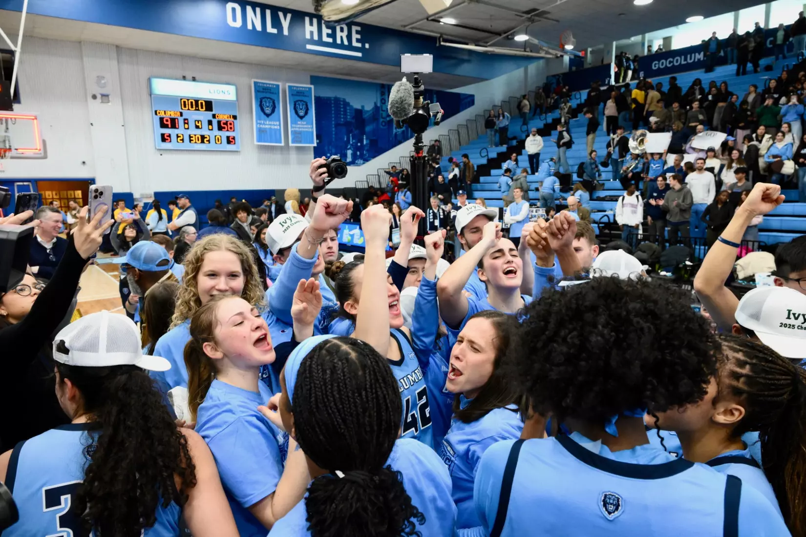 Columbia women's basketball defeated Cornell, 91-58, to clinch the 2025 outright Ivy League Championship.