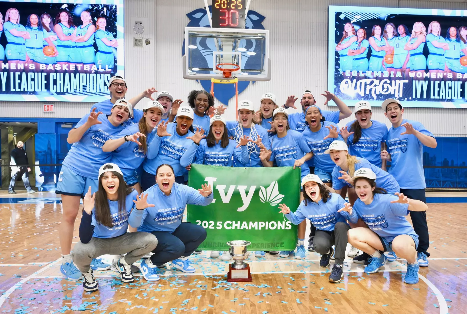 Columbia women's basketball defeated Cornell, 91-58, to clinch the 2025 outright Ivy League Championship.