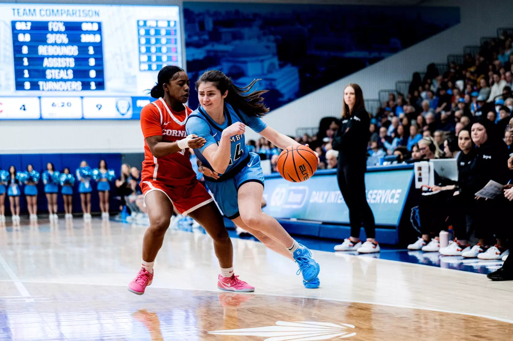 Columbia women's basketball defeated Cornell, 91-58, to clinch the 2025 outright Ivy League Championship.