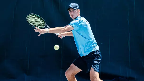 Nicholas Kotzen returns serve vs Binghamton