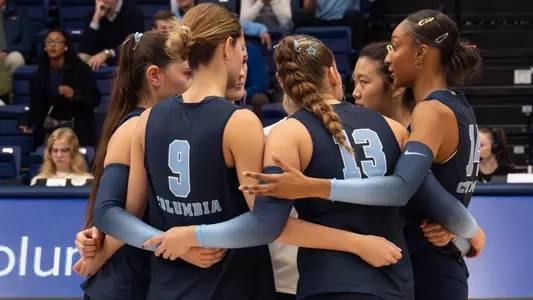 Volleyball post point huddle