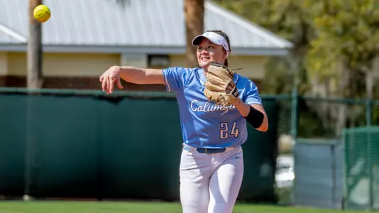 Sarah Mikami throwing a ball