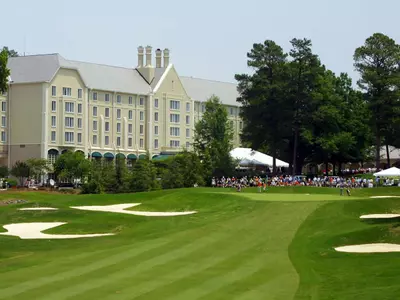 The Washington Duke Inn overlooks the Duke University Golf Course