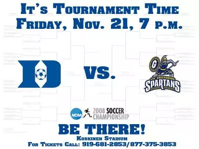Men's Soccer Hosts UNC Greensboro In NCAA Tournament First Round; Game Set For Friday, Nov. 21 At 7 p.m.