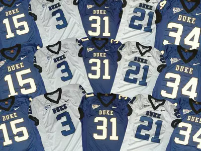 Duke Football Game Worn Jerseys Auction