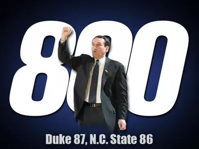 800! Duke Tops N.C. State In 87-86 Thriller