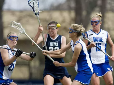 Juniors Lead Blue Devils Over No. 9 Hoyas, 12-11
