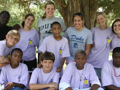 Blue Devils Go For a Swim At Camp Kaleidoscope