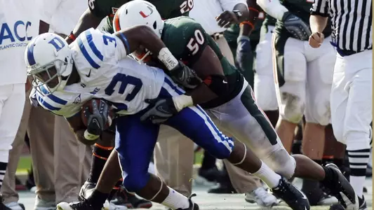 Duke Falls 34-16 on the Road at No. 21 Miami