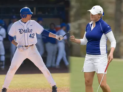 Blumenherst, Freiman Are Duke's Senior Male and Female Athletes of the Year