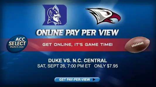 Duke-N.C. Central to Broadcast Live on ACC Select