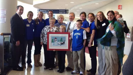 Women's Lacrosse Sponsors Duke Hospital Holiday Card