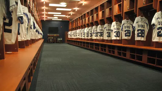 Take a Tour of Renovated Duke Lacrosse Locker Room