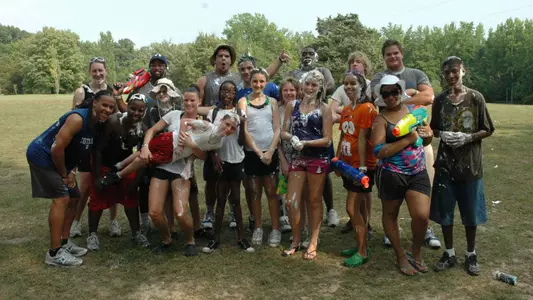 Duke Football Players Visit Camp Kaleidoscope