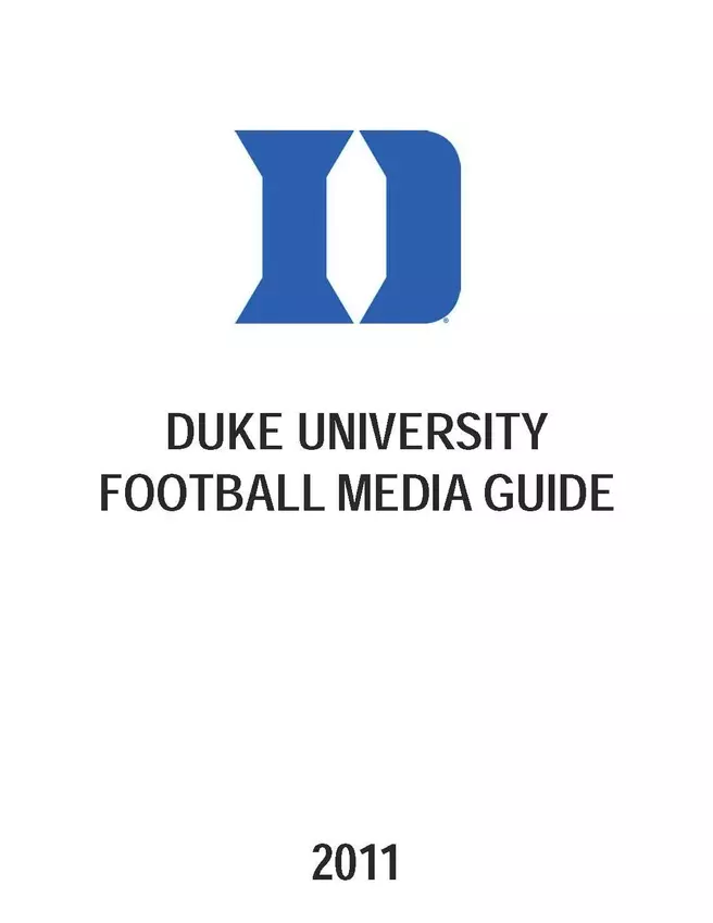 2011 Duke Football Media Guide