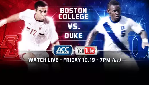 Duke Continues Homestand Against Boston College Friday