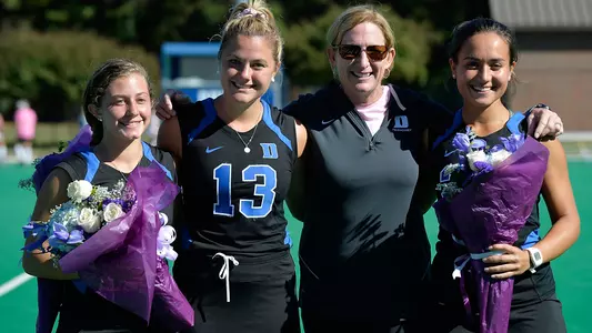 Blue Devils Overcome JMU, 3-2, on Senior Day