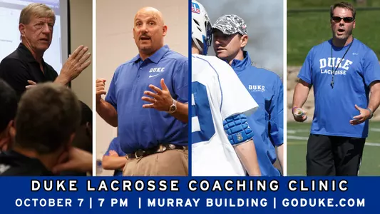 Men's Lax Coaching Clinic No. 2 on Tap Tuesday