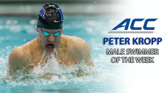 Kropp Tabbed ACC Male Swimmer of the Week