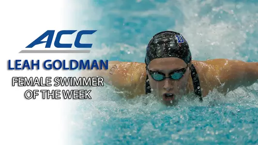 Goldman Nabs ACC Swimmer of the Week Honors